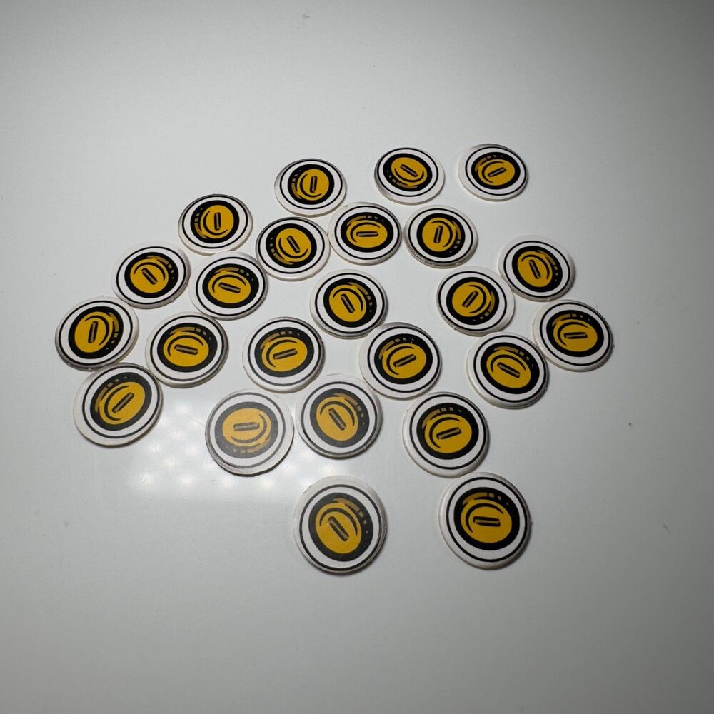 Dungeons & Dragons Adventure Begins Boardgame Replacement GOLD Tokens LOT of 24
